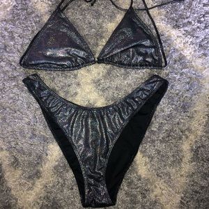 TWO-PIECE GLITTER BATHING SUIT!!👙
